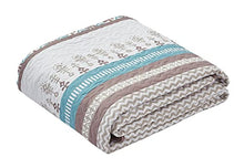 Load image into Gallery viewer, All American Collection Printed Bedspread and Pillow Sham Set Brown &amp; Turquoise