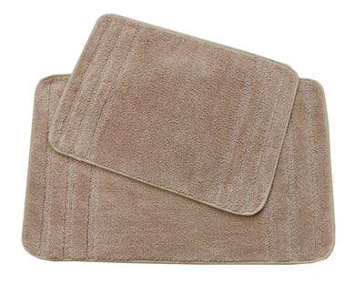 2-Piece Rectangular Non Slip Plush Bath Mat Set