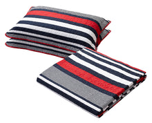 Load image into Gallery viewer, All American Collection Contemporary Red-Navy Striped Bedspread Set